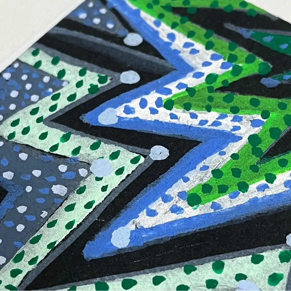 Colorful Patterned Cards-Artist Designed & Painted. Very Special Luxury Cards